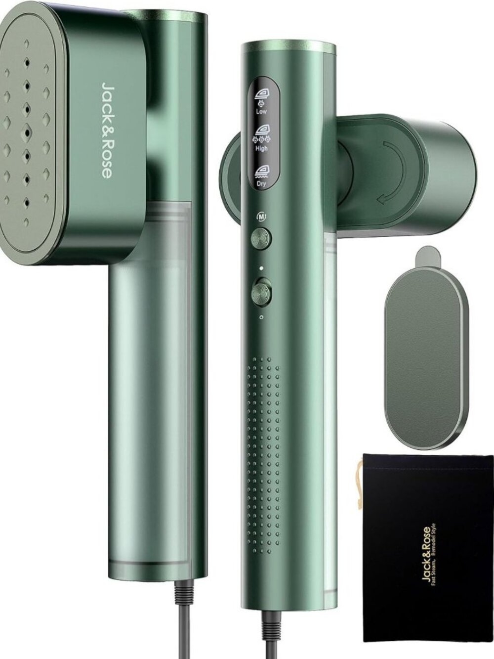 Portable Travel Steamer & Iron 2-in-1, Fast 15s Heat Up, Global Use, Compact